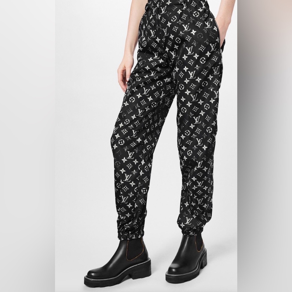 Authentic Louis Vuitton Black and White Stencil Effect Monogram Joggers - Picture 16 of 16